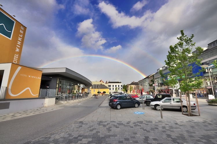 Stadtplatz Mürzzuschlag - Regenbogen